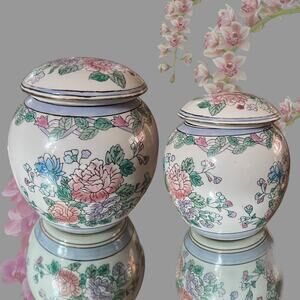 Vintage Abstract Floral Vase